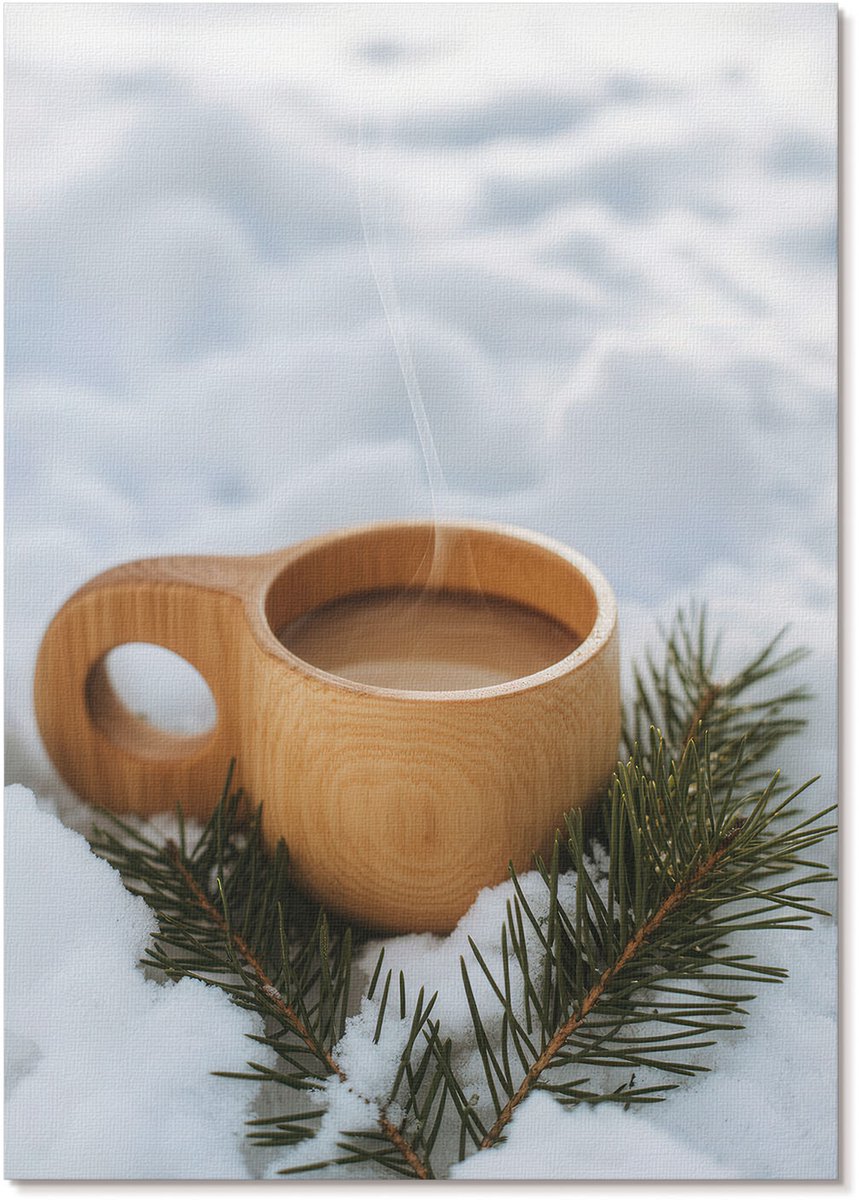 Tulup Polycanvas Wandposter - Wintermok, Fotografie - A4 - Wit Kunst - Rechthoek - Muurkunst - Woonkamer, Slaapkamer, Kantoor - Klassiek