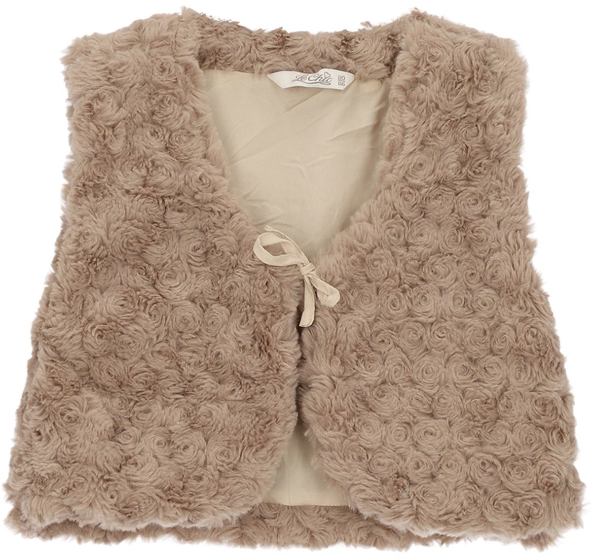 Le Chic furry gilet ELOSA C608-5145 / Dune - maat 146/152