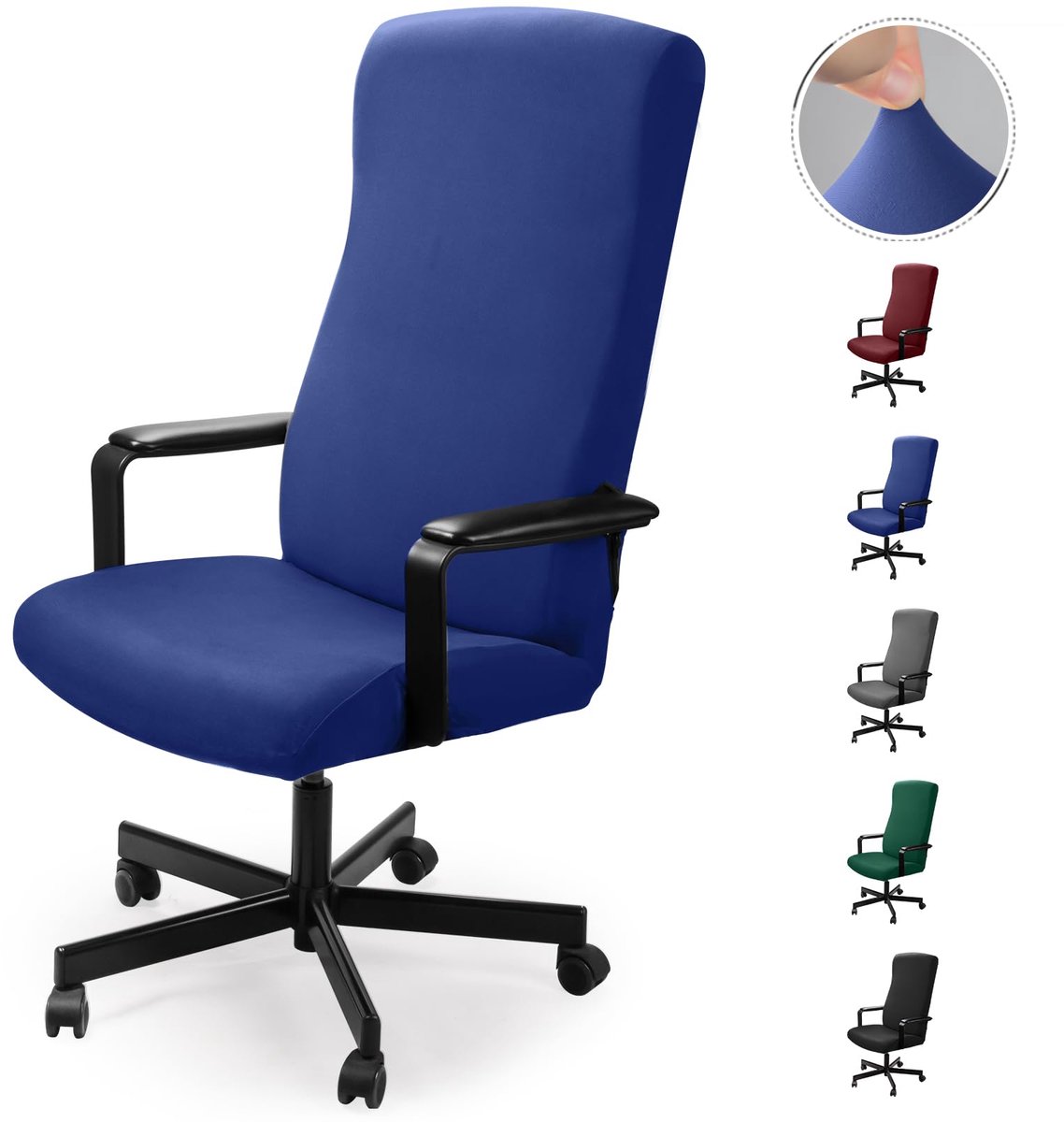 Bureaustoelhoes, Elastische Wasbare Stoelhoes voor Draaistoel & Moderne Bureaustoel, Set Computer Bureaustoel - ShopVlot