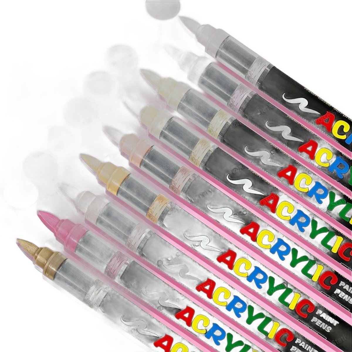 Currero Aquamarkers - Twinmarkers - Brushpennen - Stiften - Markeerstiften Op Waterbasis - Dual Tip - Tekenen En Kleuren - 9-Delig Beige