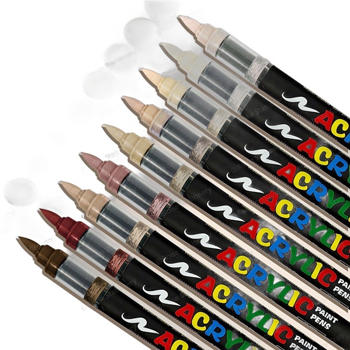 Currero Aquamarkers - Twinmarkers - Brushpennen - Stiften - Markeerstiften Op Waterbasis - Dual Tip - Tekenen En Kleuren - 9-Delig Bruin