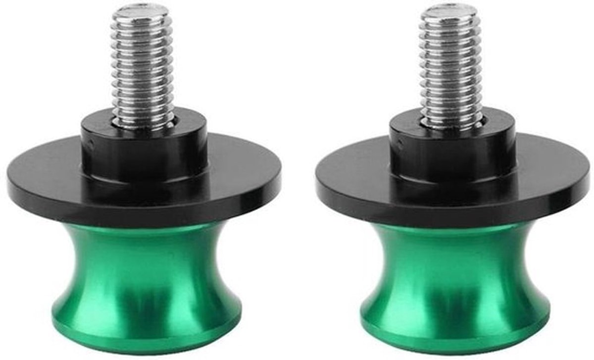 Motorfiets Swingarm-standaard - Achterbrug Klossen - Groen - Stabiliteit - Geschikt voor 8 mm achterstand - 2 stuks