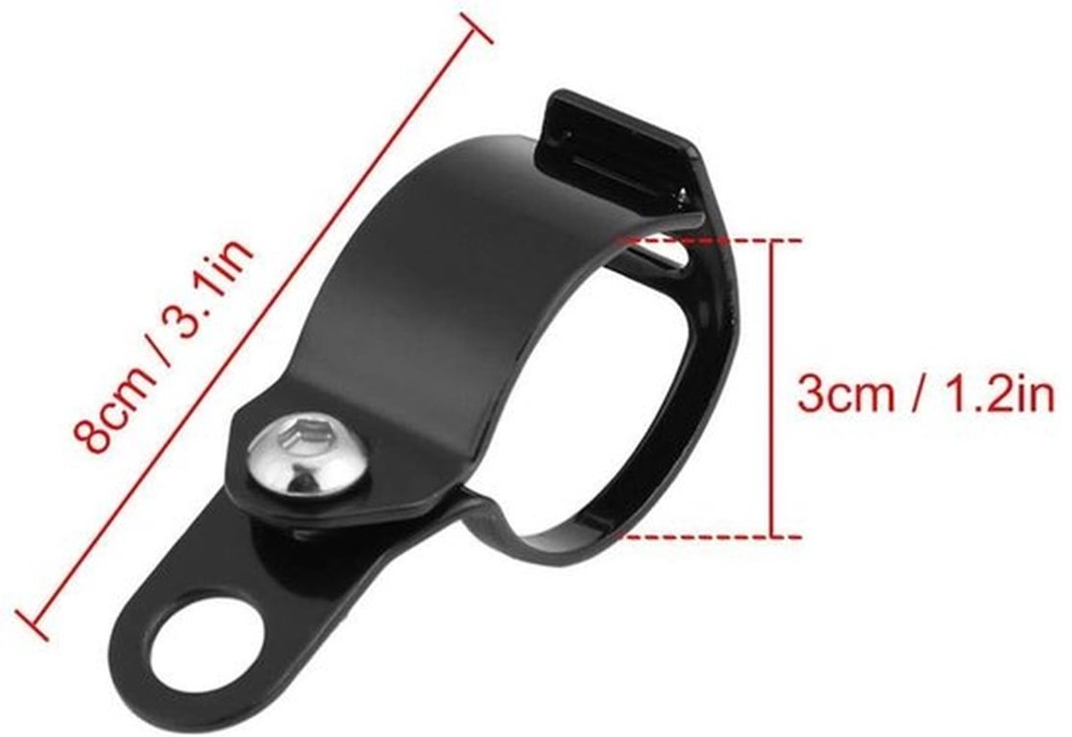 Motorfiets Twist Light Montagebeugel - Verstelbaar - Staal - Geschikt voor 30-45mm Voorvork - Duurzaam - Voor Motorfietsen - Zwart
