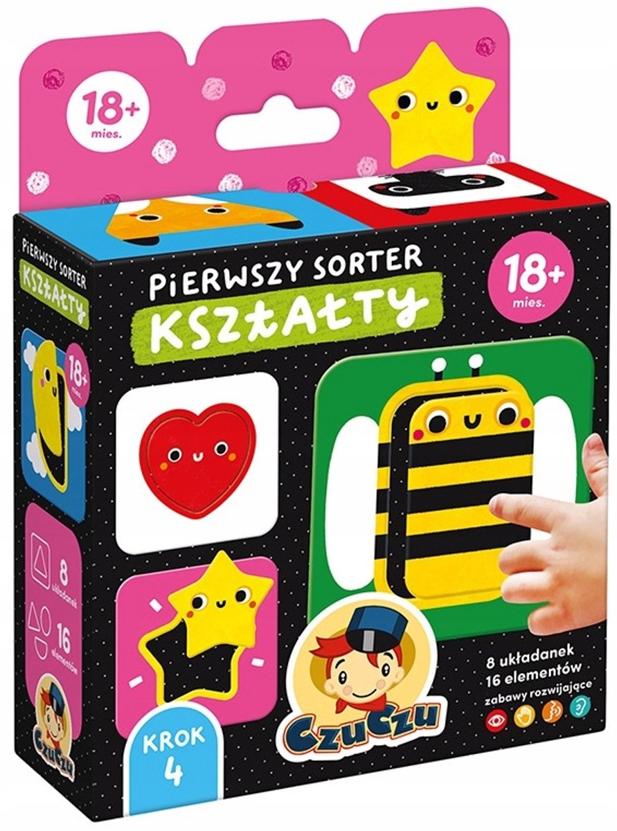 CzuCzu Eerste Vormen Sorteerder Puzzels voor Kinderen vanaf 18 mnd