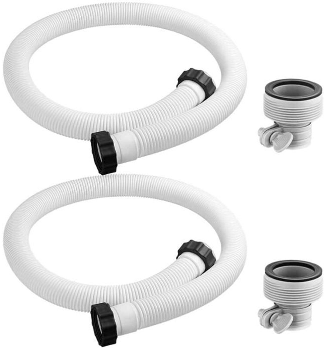 Geschikt voor Intex zwembadslangadapters, vervangingsslangen en slangkoppelingen Geschikt voor zwembadfilterpompen (2 stuks).