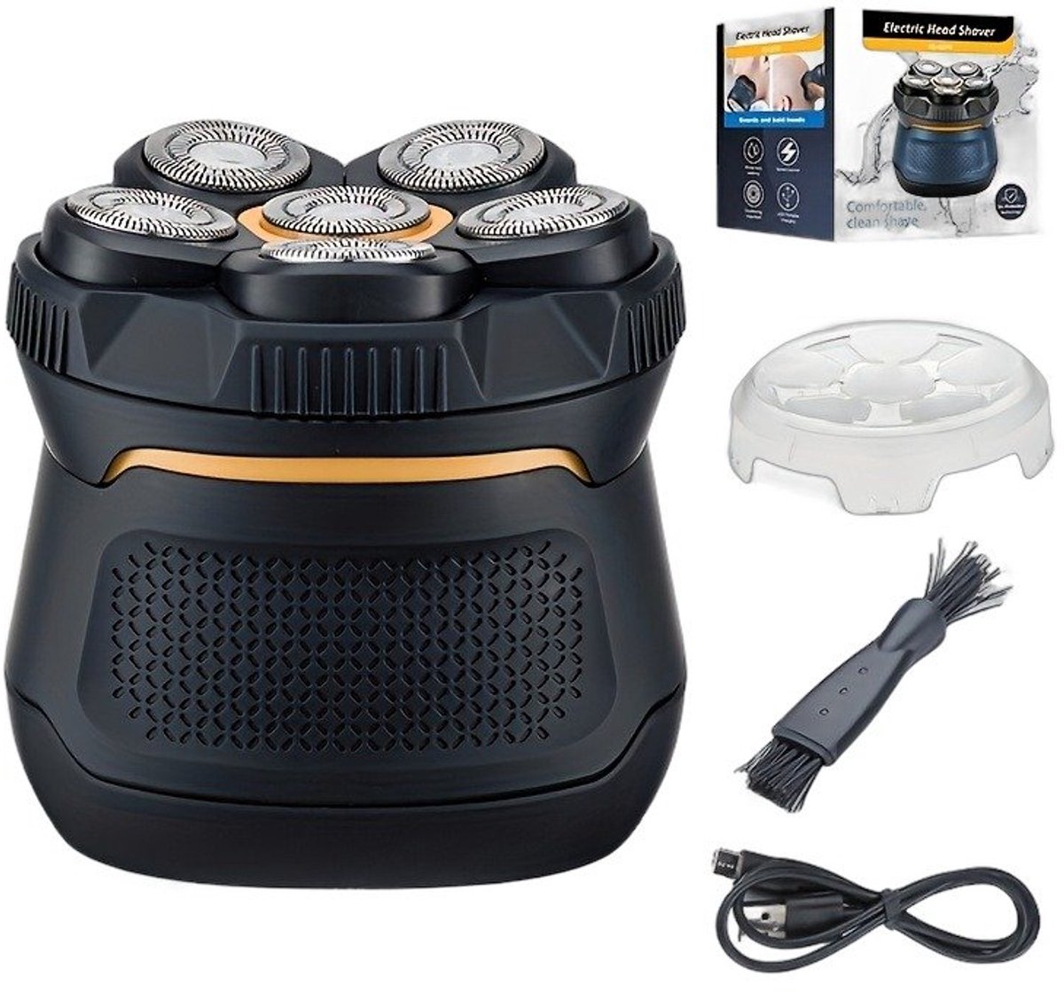 Currero Foil Shaver - Scheerapparaat Mannen - Hoofd Scheerapparaat - Head Shaver - Tondeuse met Trimmer - Lichaam en Baard - Oplaadbaar