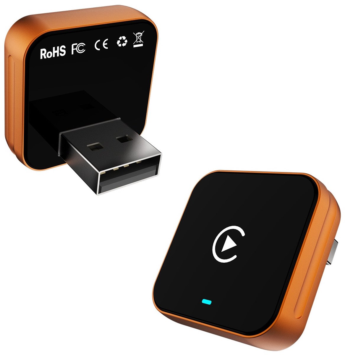 Draadloze CarPlay Adapter - Oranje: Bekabeld naar Draadloos, Slimme Auto Connectiviteit