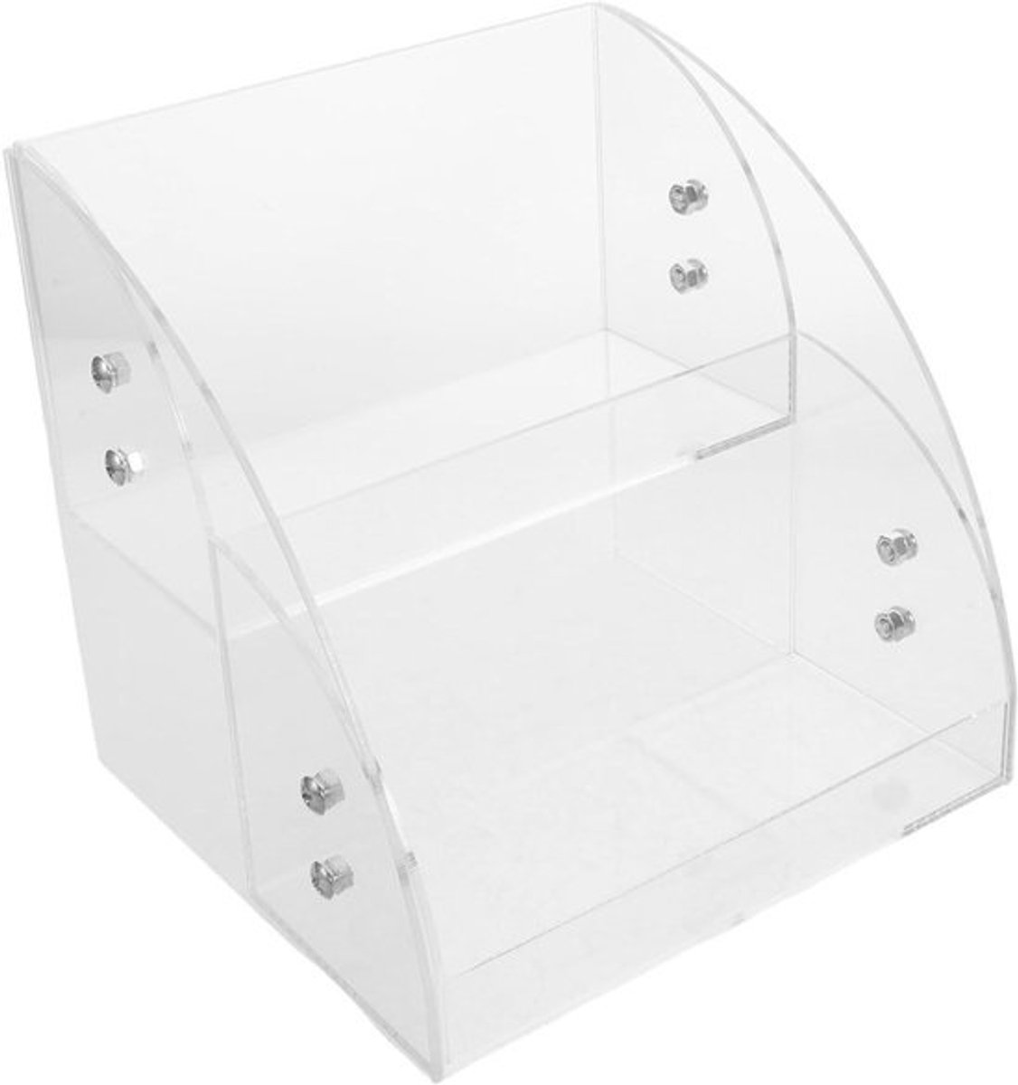 Make-up Organizer - Cosmetica Opbergdoos - Schoonheidsbenodigdheden Opbergen - Transparant Deksel - 15.5 x 15 x 14 cm - Transparant