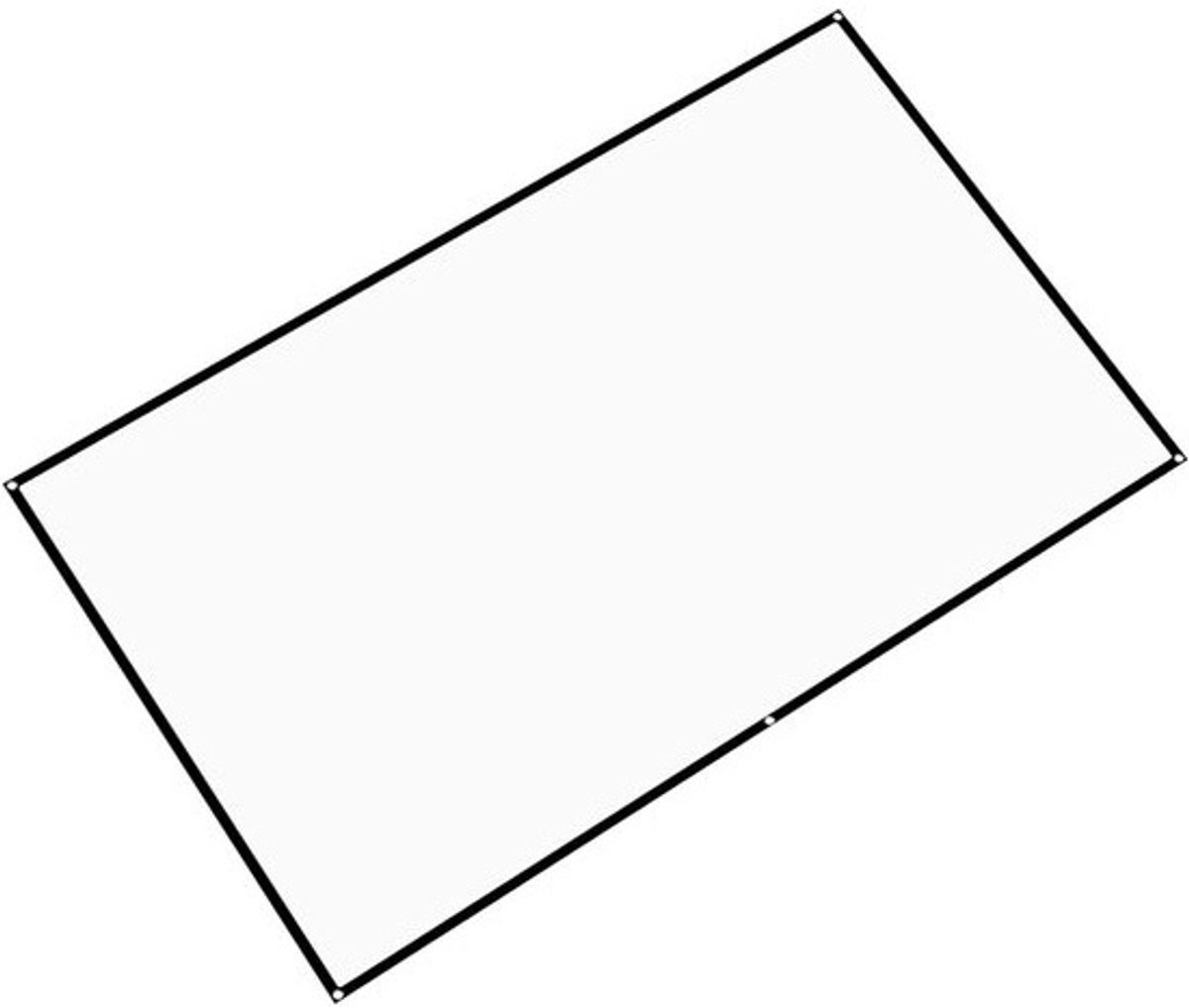 Projectiescherm - Beamerdoek Vouwbaar - Thuisbioscoop Creëren - Kreukvrij Polyestervezel - 206 x 133 cm - Wit