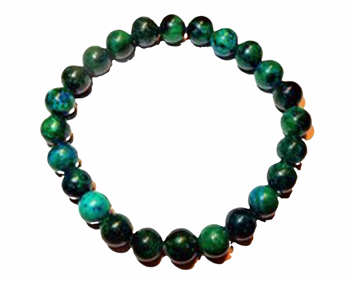 Elastische Armband van Chrysocolla