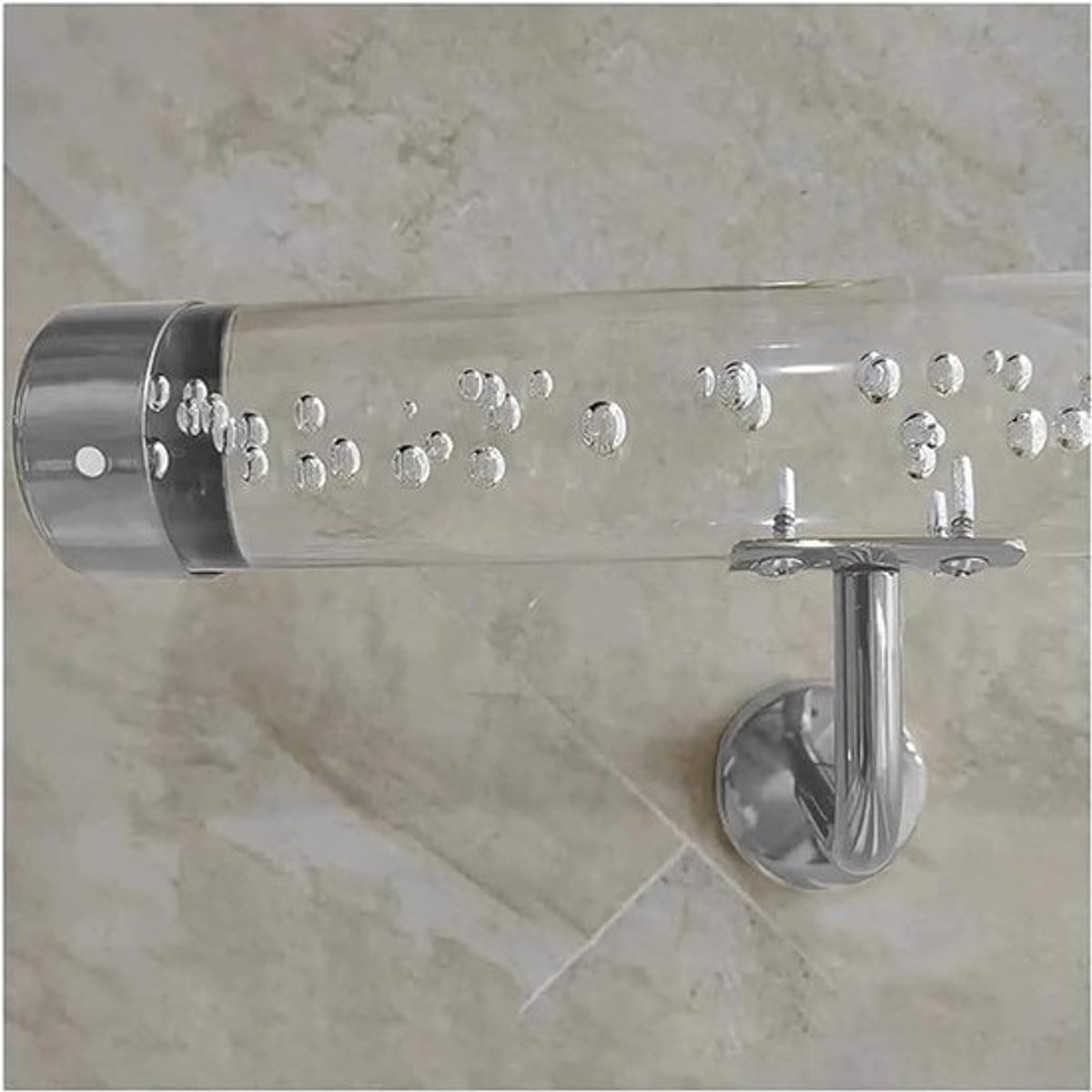 Wandleuning Acryl - Trapleuning Balustrade - Veiligheid Verhogen - Transparant Glasblaasdesign - 120 cm - Transparant