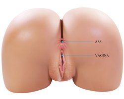 Julia XXL Dubbele Vaginale en Anale Vibrerende Masturbator