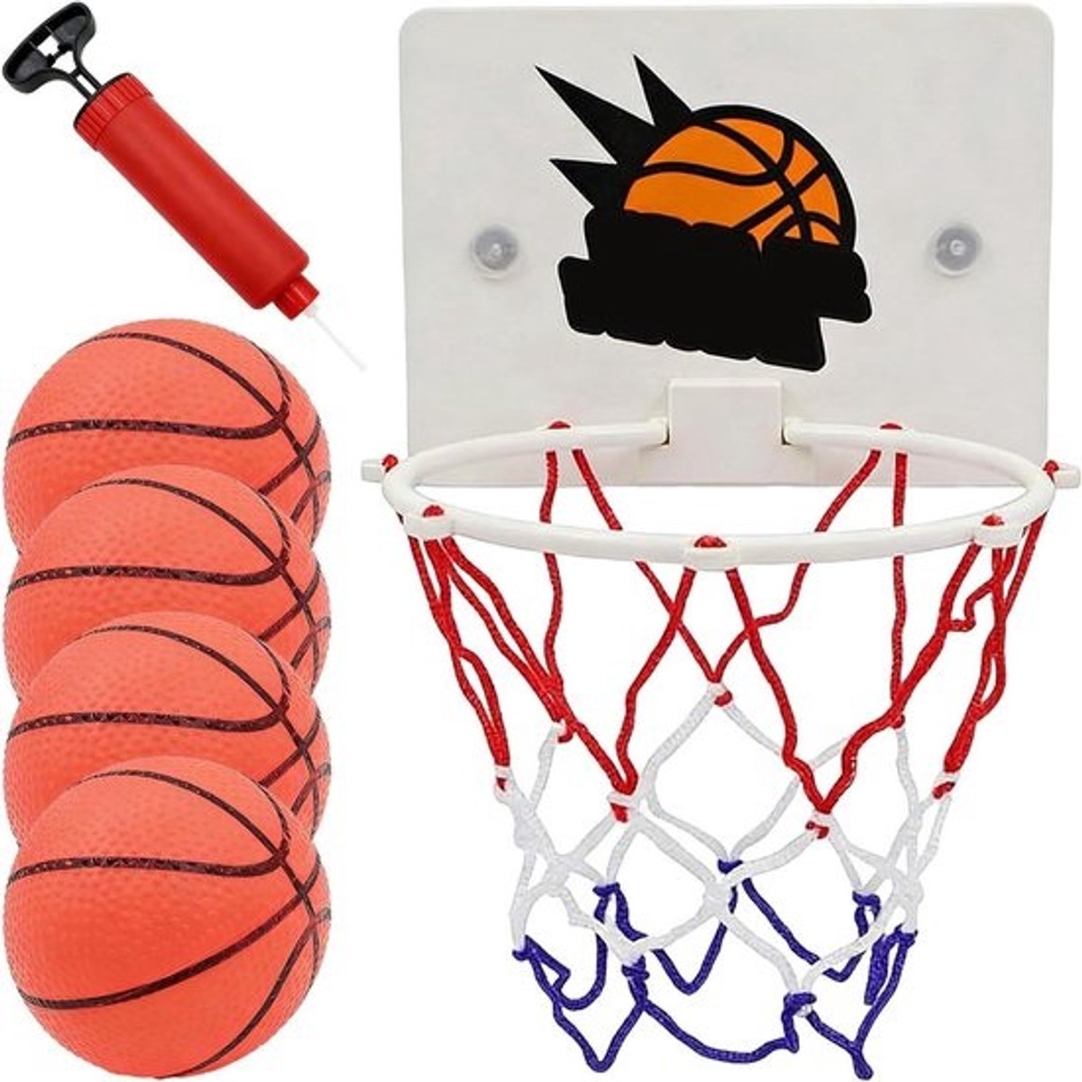 Indoor basketbalset - Mini basketbalbord - Actief spelen - Compact wandmontage - 19 x 18 cm - Niet gespecificeerd