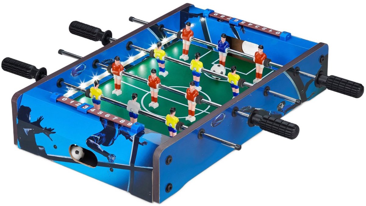 Currero Voetbalspel - Tafelvoetbal - Tafelvoetbalspel - Mini Voetbaltafel - Gezelschapsspel - Binnen en Buiten - Kinderen en Volwassenen - 10-Delig Voetbalsset