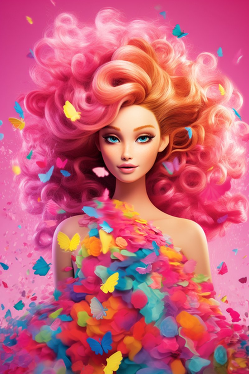 Poppen Poster - Meisjeskamer Decoratie - Kinder - Meisjes - Meisjeskamer - Wanddecoratie - posters - formaat 70x100cm - L779WV