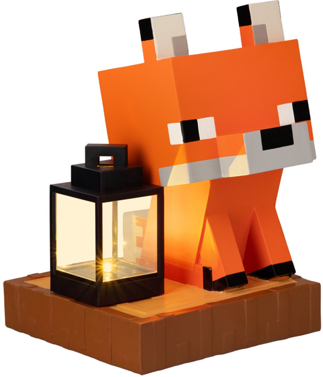 Paladone Minecraft vos solar tuinlamp - 26 cm buitenlamp met dag-en-nachtsensor -