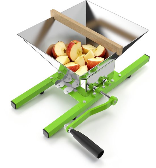 7L Fruitmolen RVS - Handmatige Appel- Druiven- & Bessenmolen met Trechter en Handzwengel - Fruitversnipperaar met Antislip Onderstel - Geschikt voor het Snijden van Fruit en Bessen - NAIZY van NAIZY — afbeelding 3