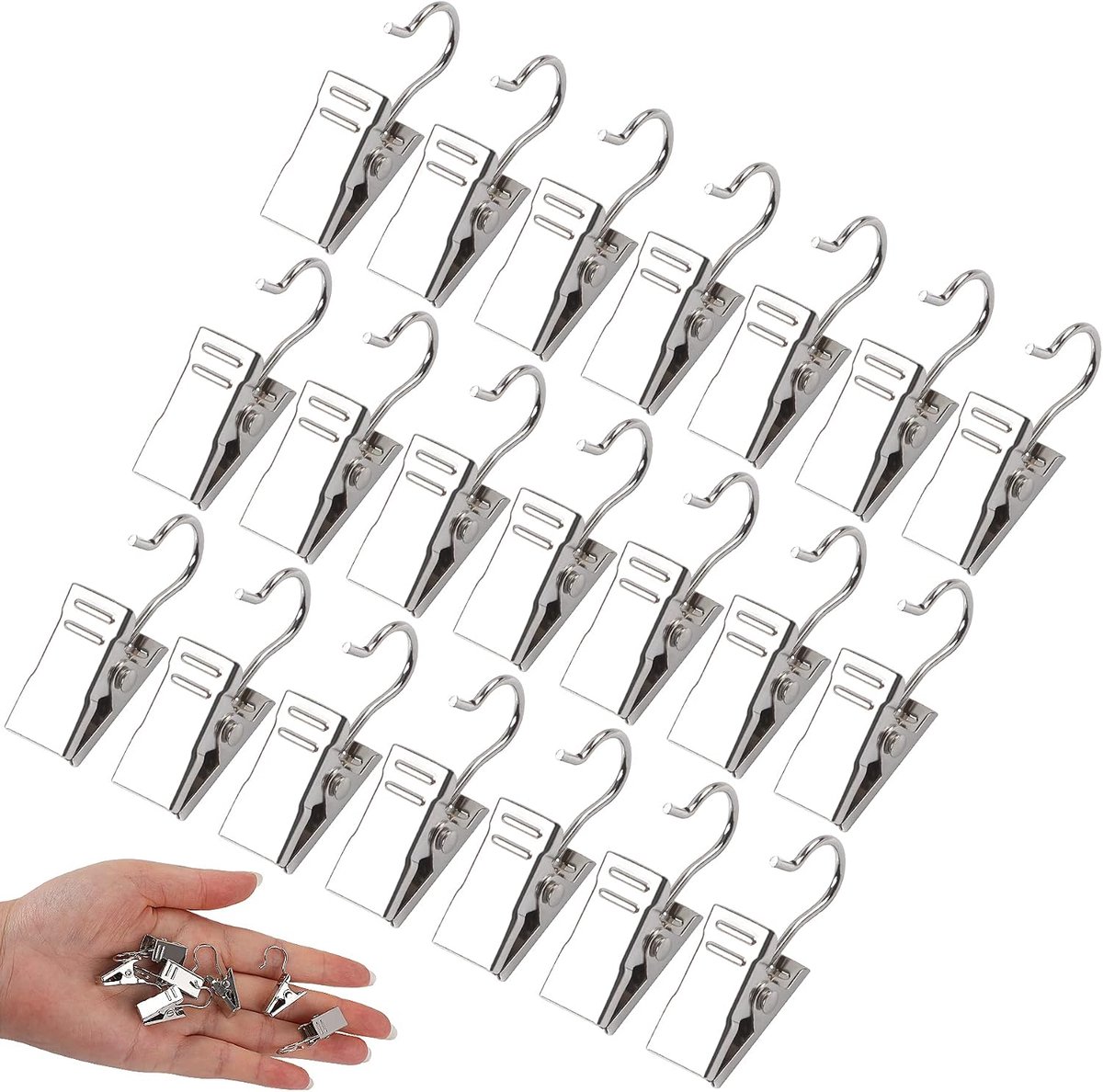 30 mini, stevige rugzakhaakjes, gordijnclips voor foto's