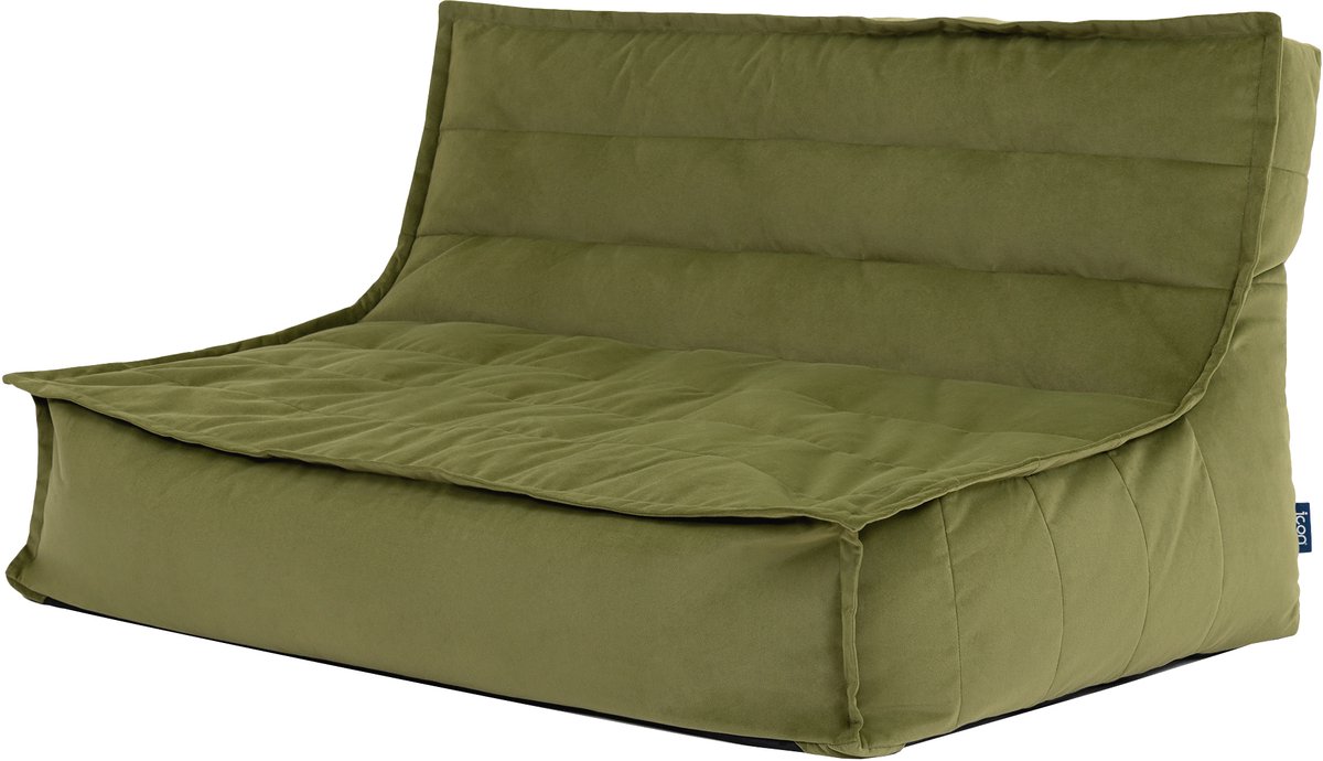 icon - Kota Zitzak Bank- Fluweel Fauteuil - Olijfgroen