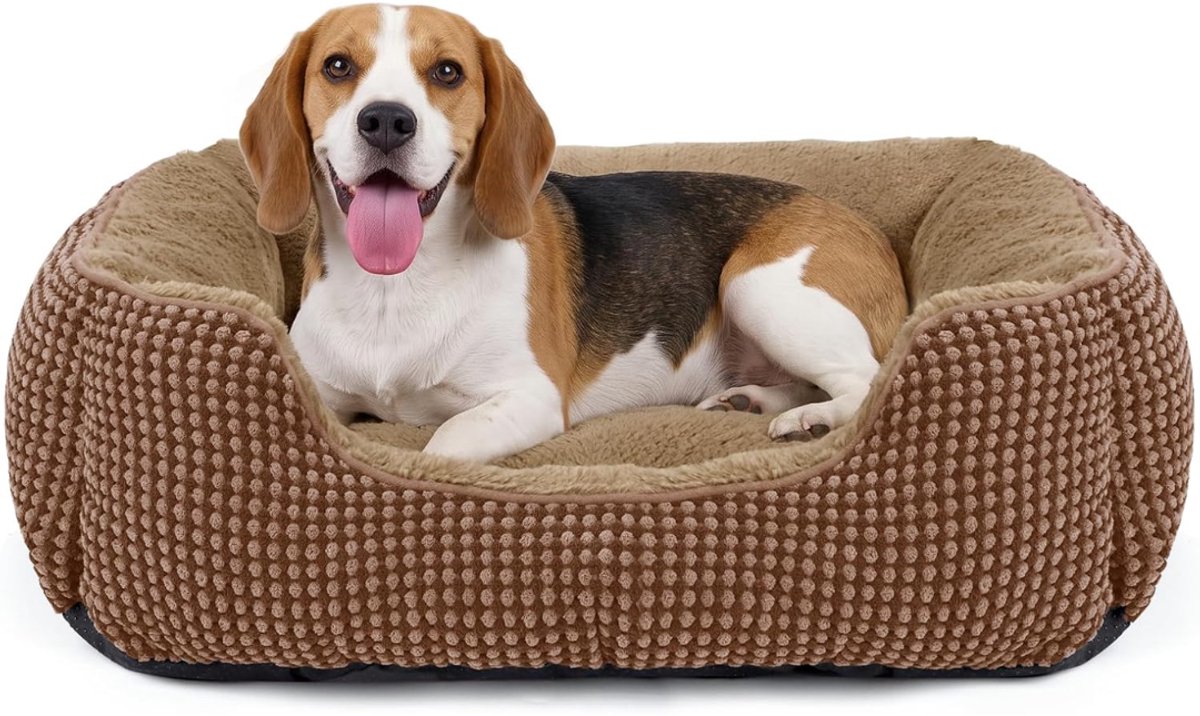 NIVA® Hondenbed - Hondenbank - Hondensofa - Hondenmand - Bruin - 63cm x 53cm x 20cm