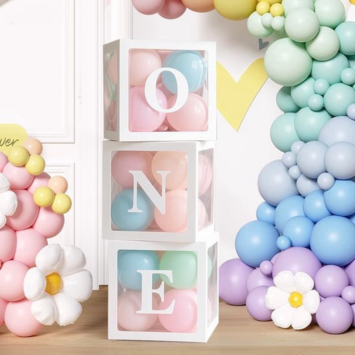 Allecto - Partydecoratie Ballonbox - Verjaardagsdecoratie - Eenvoudig op te bergen