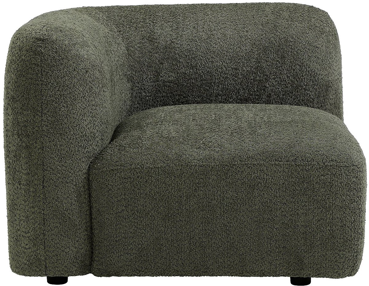 Vente-unique Hoekfauteuil in groene boucléstof DANEPI