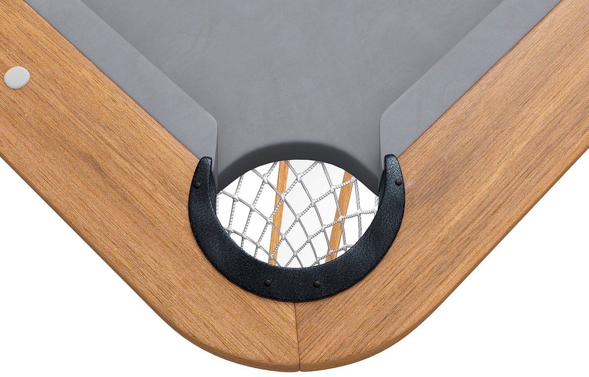 Vente-unique Inklapbare tafel - Biljarttafel & Tafeltennis - Natuurlijk licht en wit - B213 x D112 x H81 cm SASTALA
