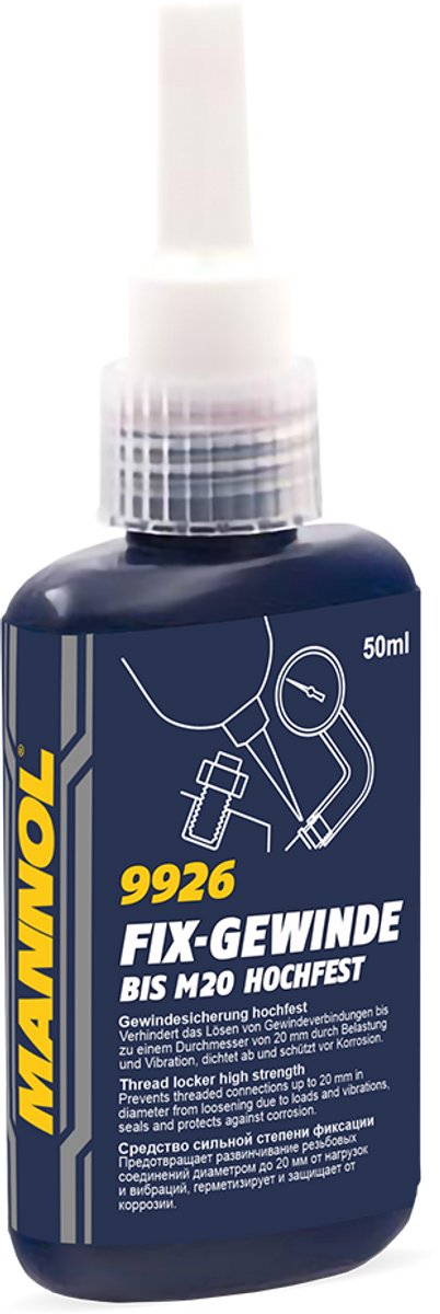 Mannol Fix It Lock Tight Blauw Hochfest 50ml Mannol 9926 - BPC Autoparts