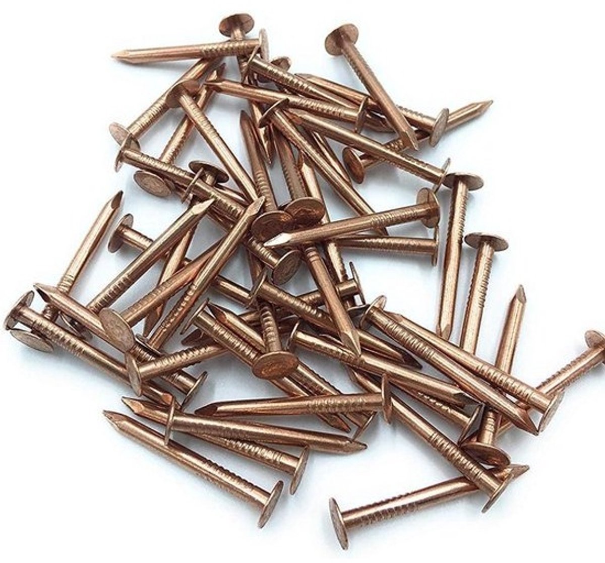 Koperen Nagels - Daknagels Ambachtelijke Nagels - Dakbedekking Reparatie - Corrosiebestendig Materiaal - 1 inch - Koperkleurig