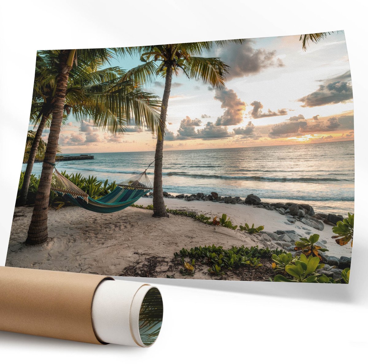 Coloray Polycanvas Wandposter - Oslo Sneeuwbol, Illustratie - 594 x 840 mm - Blauw Design - Rechthoek - Canvasposter - Woonkamer - Modern