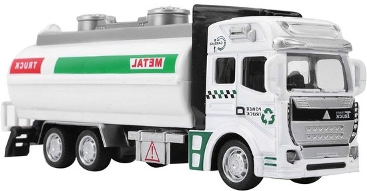 Water Tanker Model - Sproeier Speelgoed - Decoratie en Verzameling - Pull-back Functie - 1:48 Schaal - Groen
