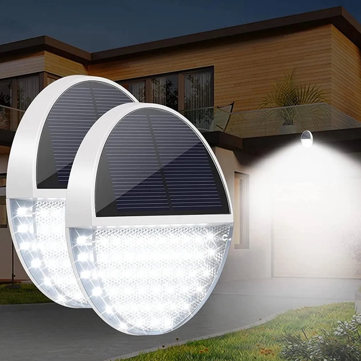 Buitenverlichting op zonne-energie, zonnelampen Geschikt voor bewegingssensoren, draadloze waterdichte LED-veiligheidsverlichting op zonne-energie