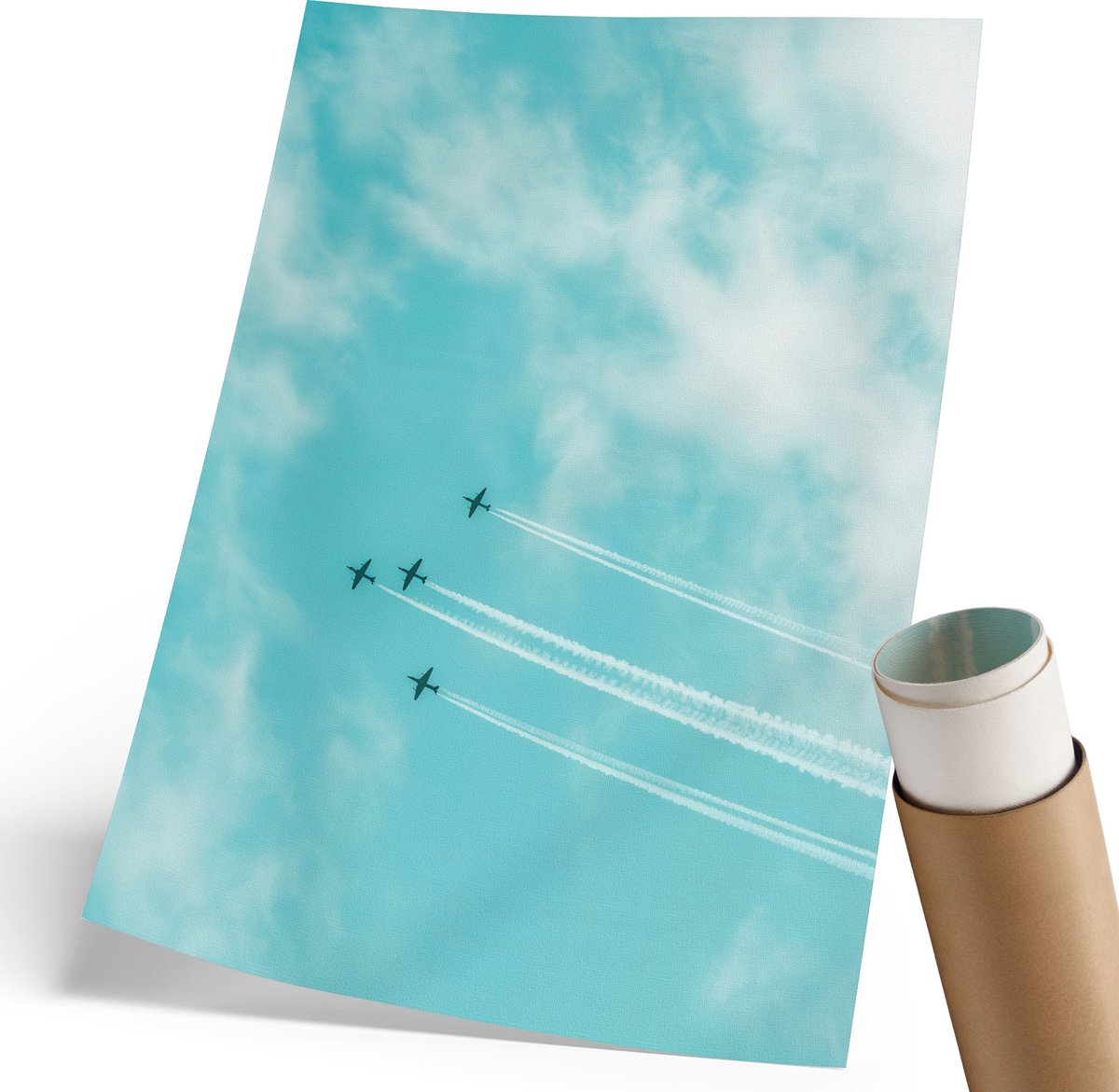 Coloray Polycanvas Wandposter - Hemelformatie, Fotografie - 210 x 297 mm - Blauw Decoratie - Rechthoek - Muurkunst - Woonkamer, Slaapkamer, Kantoor - Modern