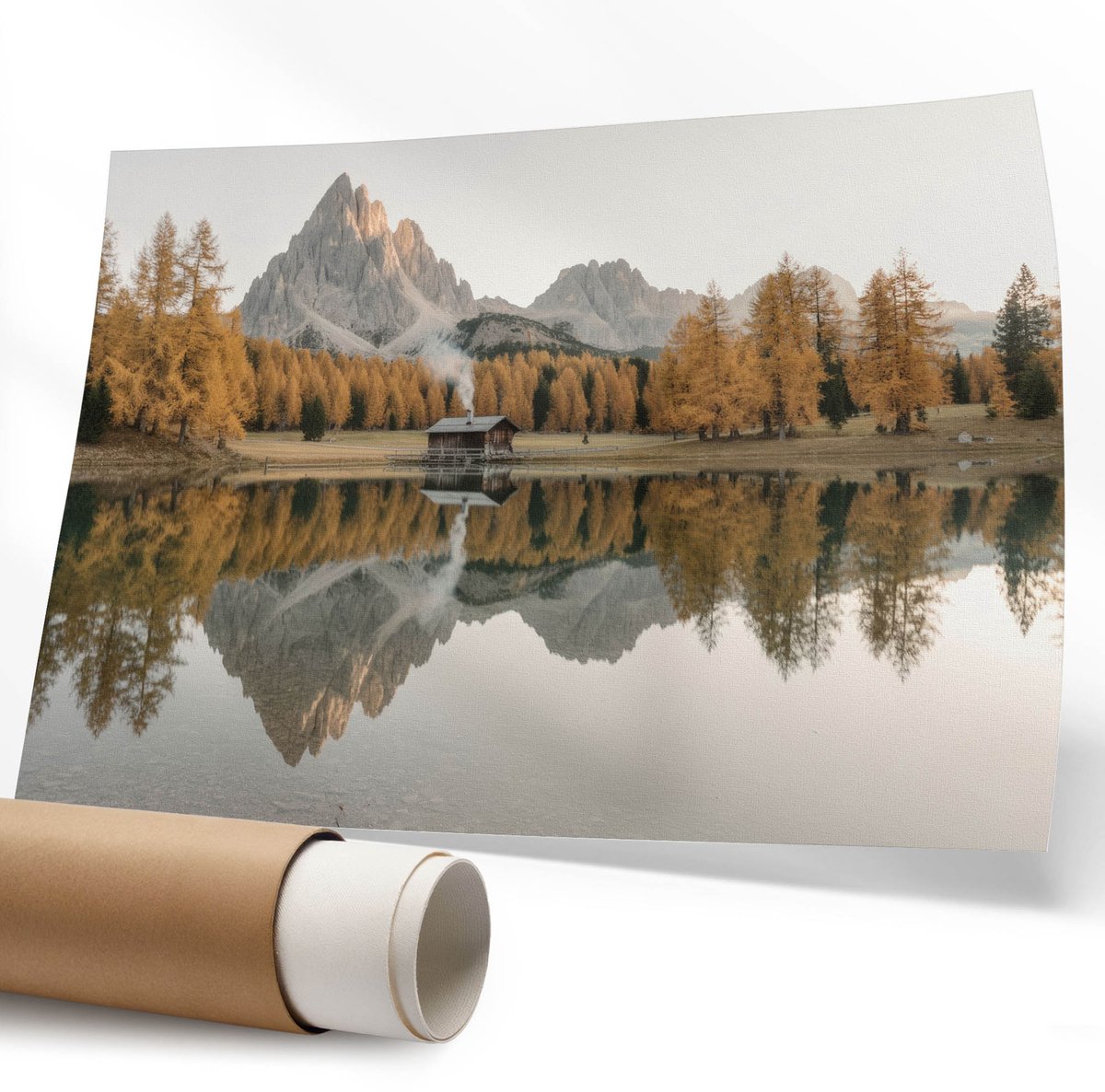 Coloray Polycanvas Poster - Kanten Elegantie, Fotografie - 594 x 840 mm - Wit Design - Rechthoek - Muurdecoratie - Woonkamer - Rustiek