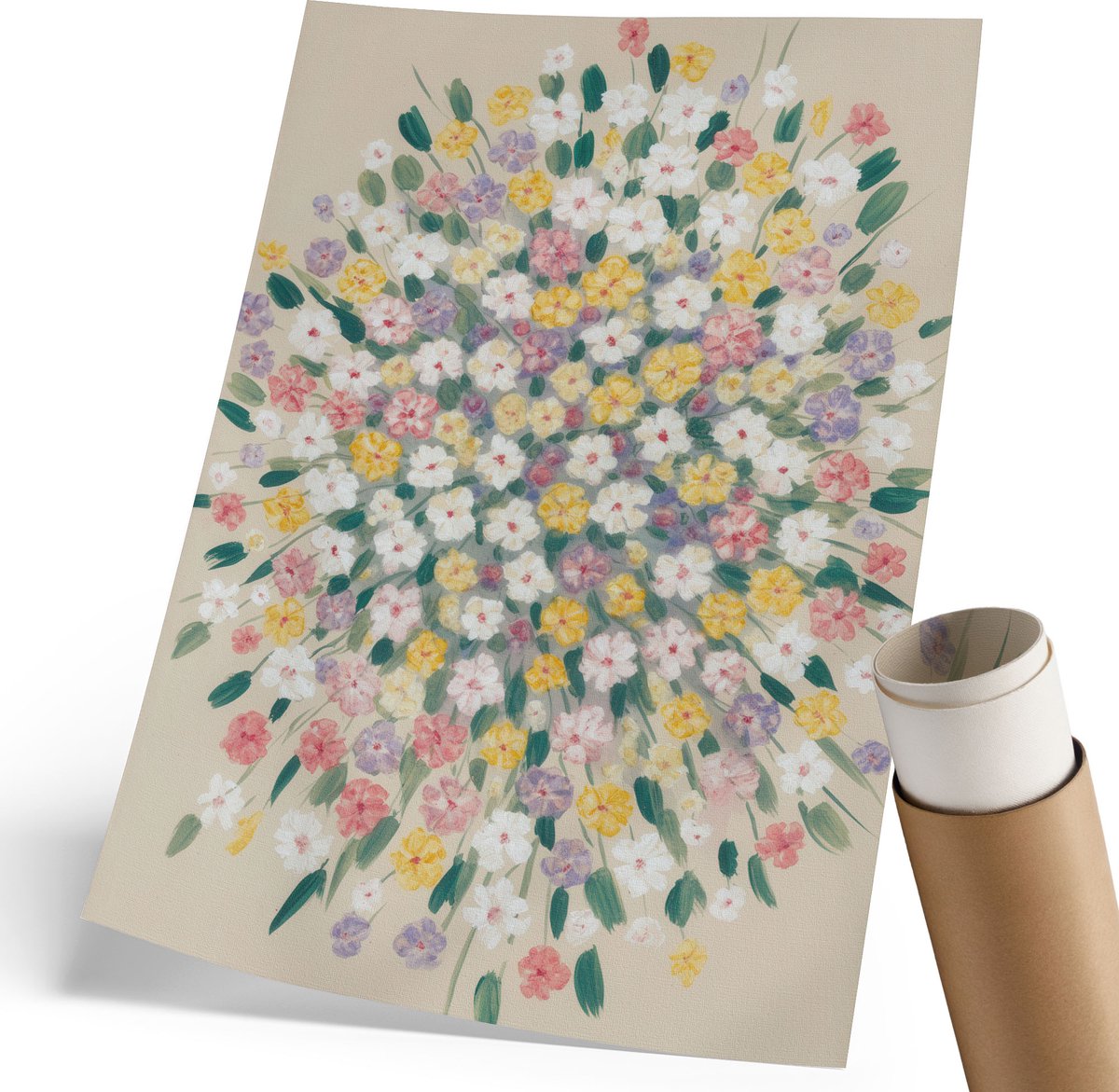Wallfluent Polycanvas Wandposter - Een Regenachtige Wandeling, Fotografie - 420 x 594 mm - Zwart-wit Poster - Rechthoek - Canvasposter - Woonkamer, Slaapkamer, Kantoor - Klassiek