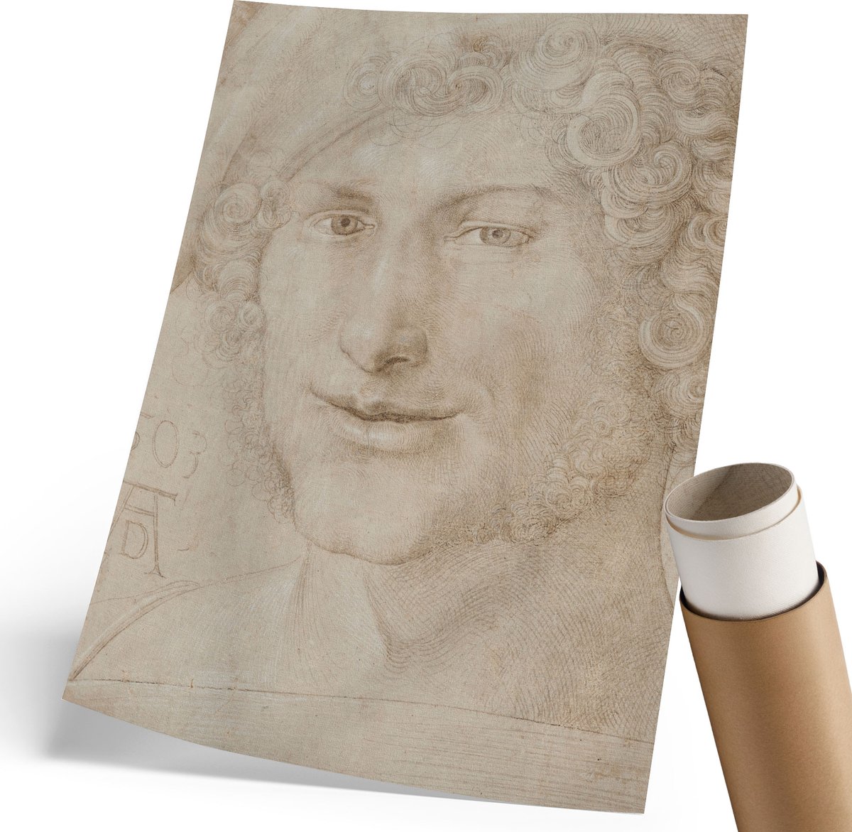 Wallfluent Polycanvas Wandposter - Kleurrijke Gevel, Schilderen - 297 x 420 mm - Rood Kunst - Rechthoek - Wandkunstwerk - Woonkamer, Slaapkamer, Kantoor - Modern