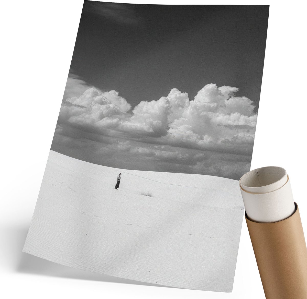 Wallfluent Polycanvas Poster - Bloemarrangement, Schilderen - 297 x 420 mm - Roze Motief - Rechthoek - Kunstposter - Woonkamer, Slaapkamer, Kantoor - Romantisch
