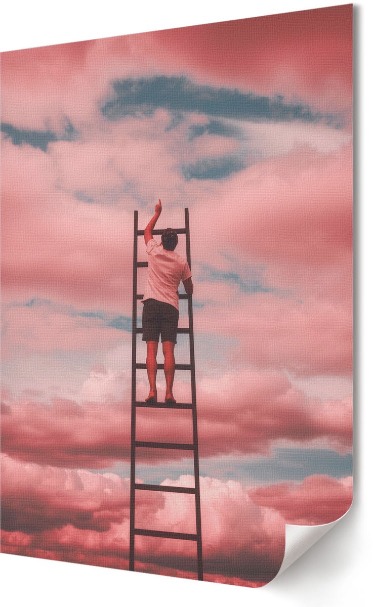 Coloray Polycanvas Poster - Reis Naar De Hemel, Fotografie - 420 x 594 - Roze Kunst - Rechthoek - Wandkunst - Woonkamer, Slaapkamer, Kantoor - Modern