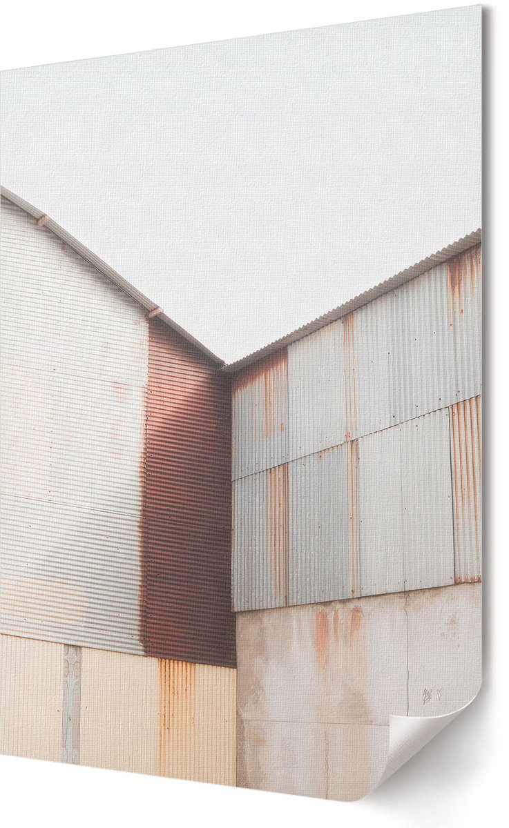 Coloray Polycanvas Poster - Industriële Minimalisme, Fotografie - 594 x 840 - Grijs Motief - Rechthoek - Kunstposter - Slaapkamer - Industrieel