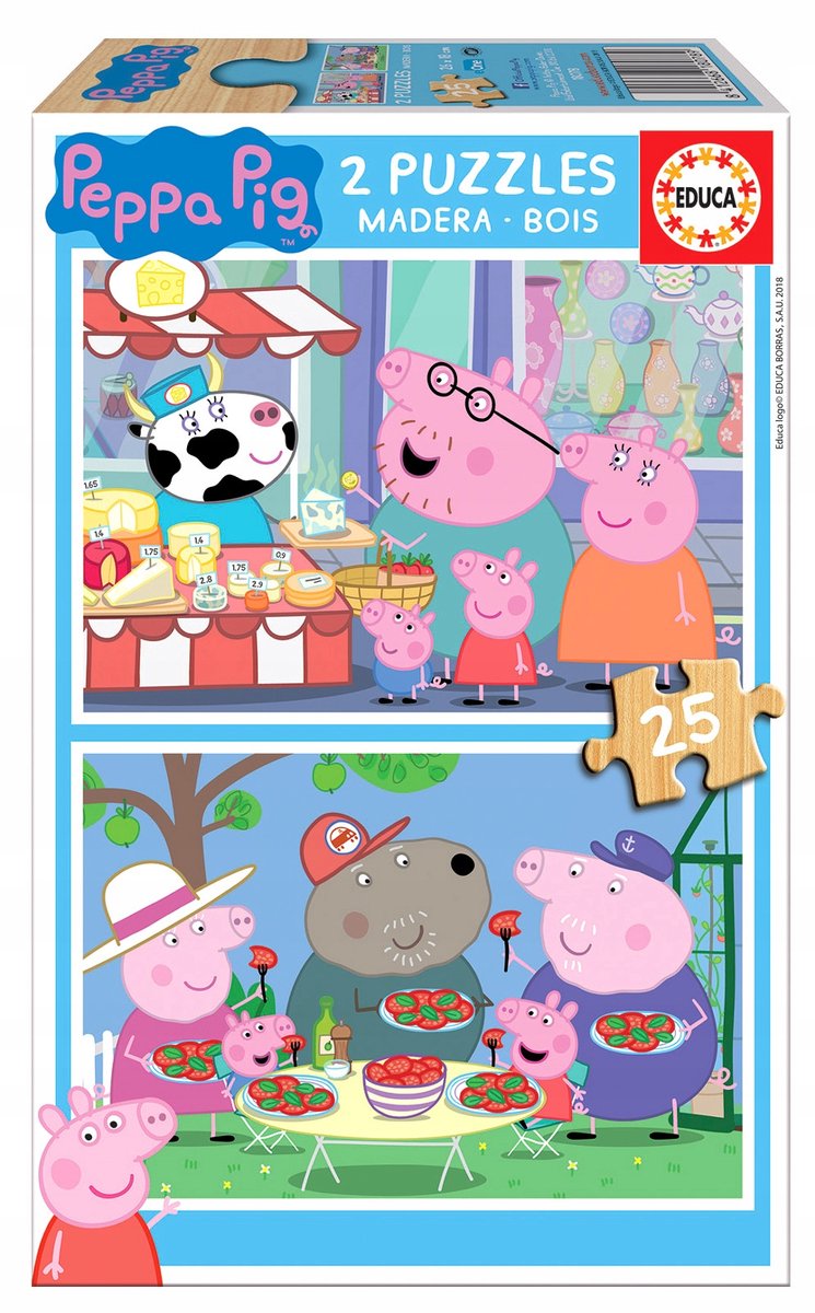 EDUCA - 2 puzzels - 25 stuks - Peppa Pig