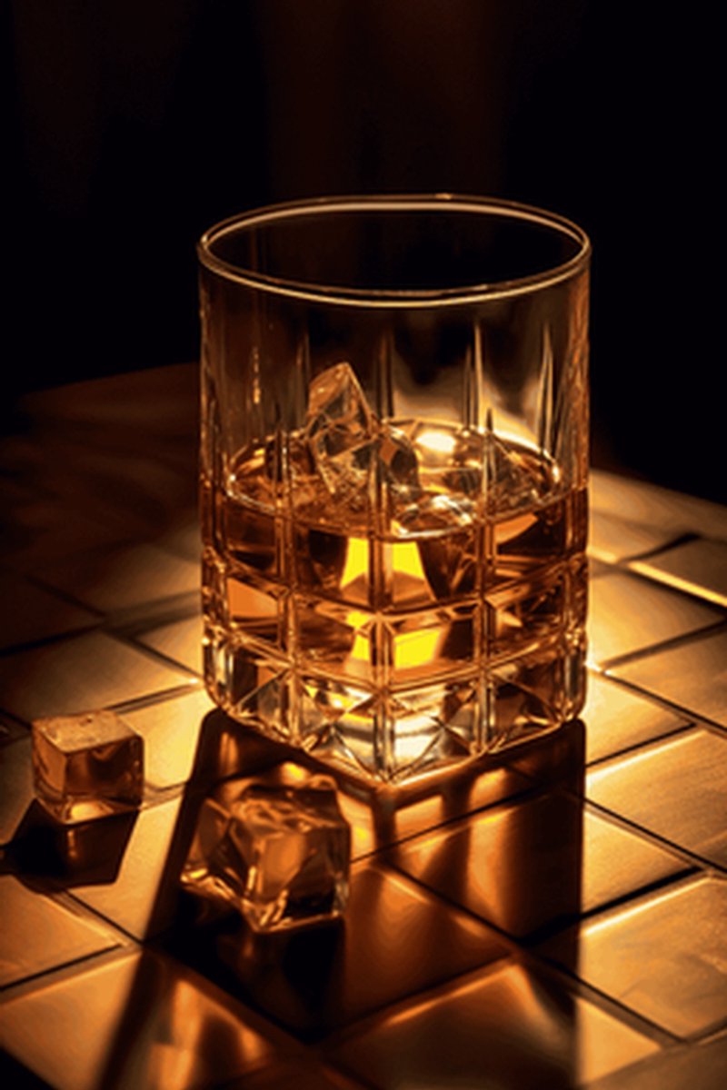 Whiskey Poster - Whiskey glas - Bar - Gentleman - posters - formaat 70x100cm - L415