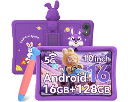 ExcitPower K10 - Tablet - 16GB RAM - 128GB ROM - 10.1 Inch - 5000mAh - Paars