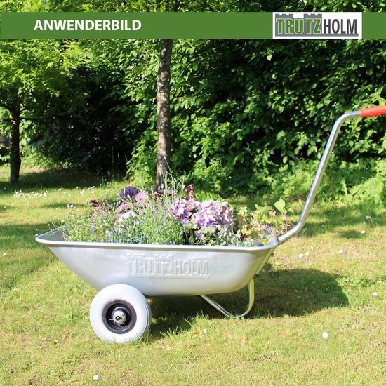 Kruiwagen Eenhandskruiwagen Draagvermogen 100 kg Inhoud 75 L PU-banden Kerkhofkruiwagen Tuinkruiwagen — afbeelding 3