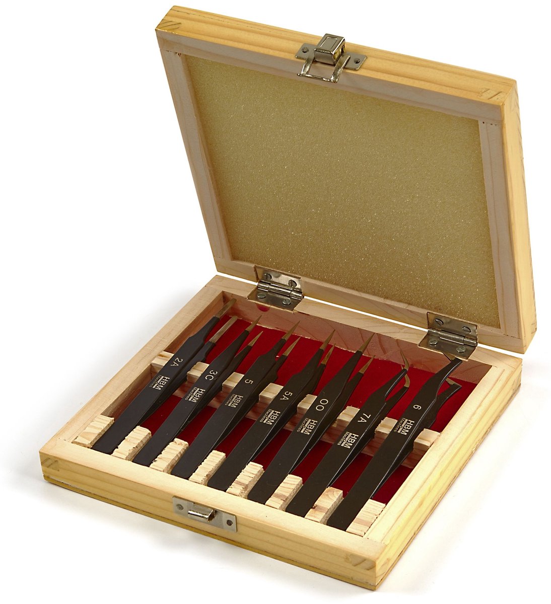 HBM Professionele 7-delige Anti-Magnetische RVS Pincet Set