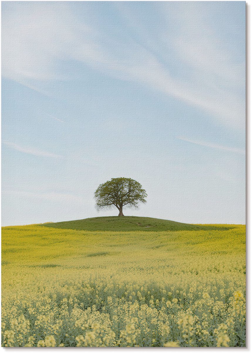 Tulup Polycanvas Poster - Katten, Zwart - A4 - Geel Kunst - Rechthoek - Kunstposter - Slaapkamer - Klassiek