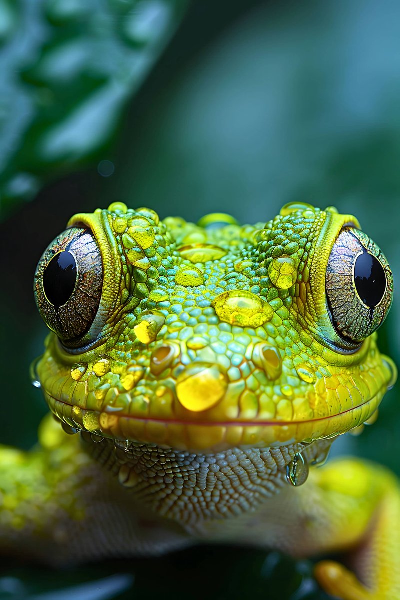 Kikker Poster - Close-Up - Dieren - Stijlvolle - Amfibie - Natuur - posters - formaat 70x100cm - Wanddecoratie - L3062MT