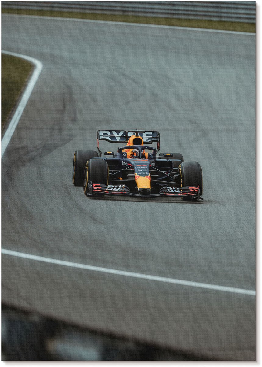Tulup Polycanvas Wandposter - Formule Race, Fotografie - A4 - Grijs Patroon - Rechthoek - Interieurdecoratie - Woonkamer, Slaapkamer, Kantoor - Modern