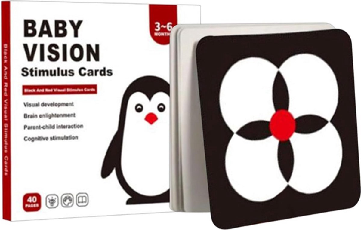 casalora - Leerkaarten - Educatieve kaarten - Visuele stimulatie voor baby's - Sensorische kaarten met hoog contrast voor peuters - Flashcards voor visuele stimulatie en leeractiviteit voor kinderen van 3-6 maand