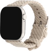 Corduroy bandje - Geschikt voor Apple Watch 38/40/41/42mm Series 12/11/10/9/8/7/6/5/4/SE/3/2/1 - Premium kwaliteit - Beige