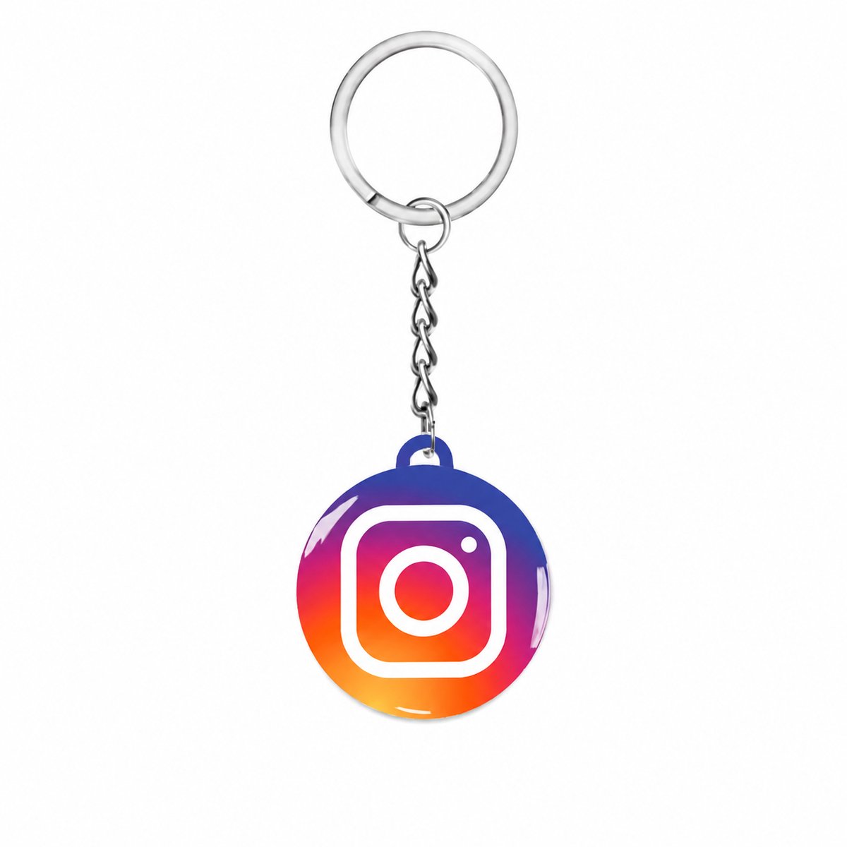 Instagram NFC Sleutelhanger – Programmeerbare NFC Tag – Deel Instagram met Eén Tik – Social Media Sleutelhanger